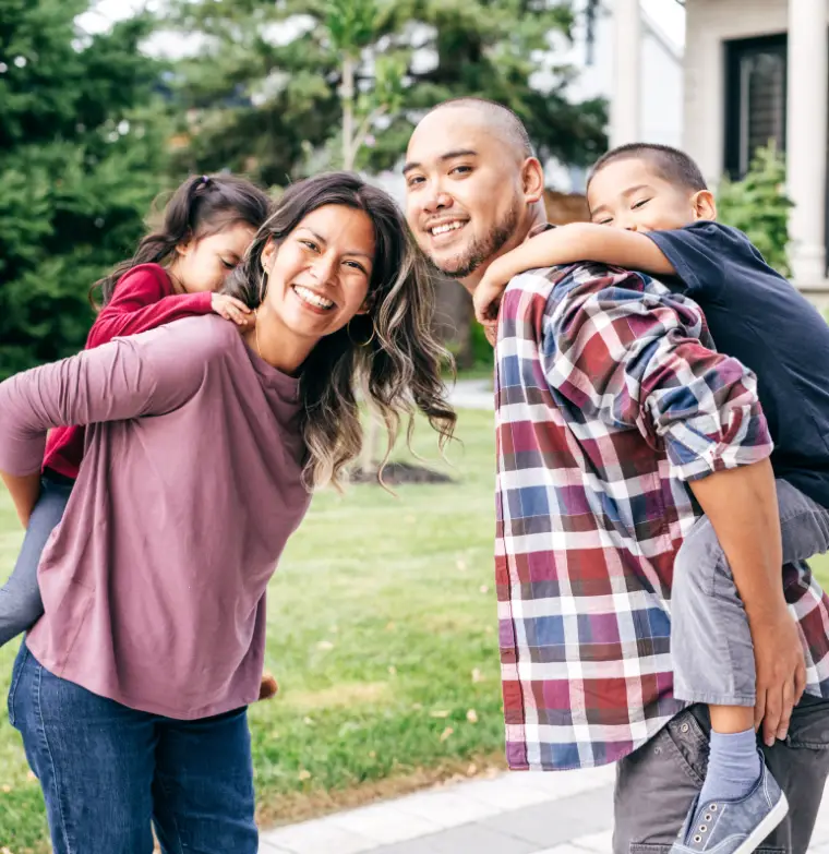 protected family is happy